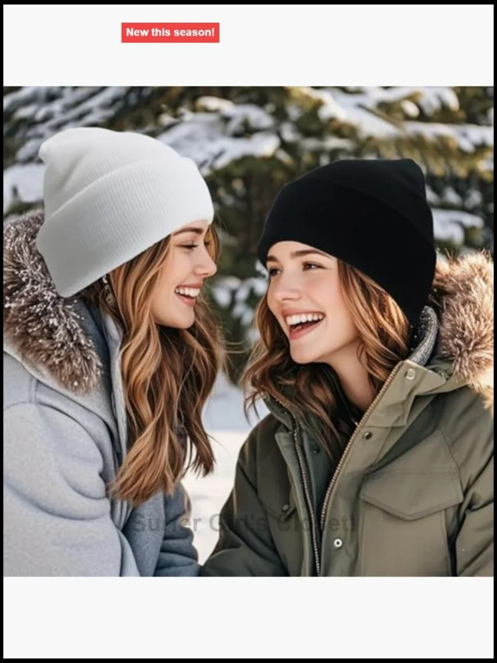 Satin Lined Beanie Winter Warm Hat Stretchable Acrylic